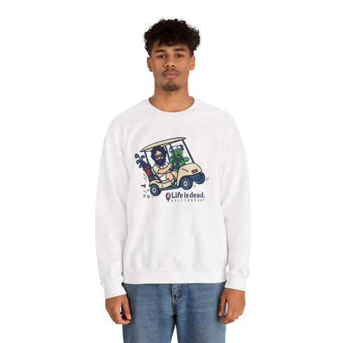 Grateful Dead - Joy Ridin' Jerry and The Bear | Life is dead. Crewneck Sweatshirt - StealieShop